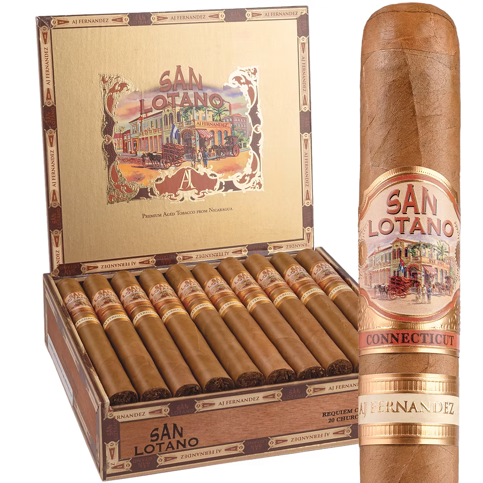 San Lotano Requiem Connecticut cigar box and single cigar